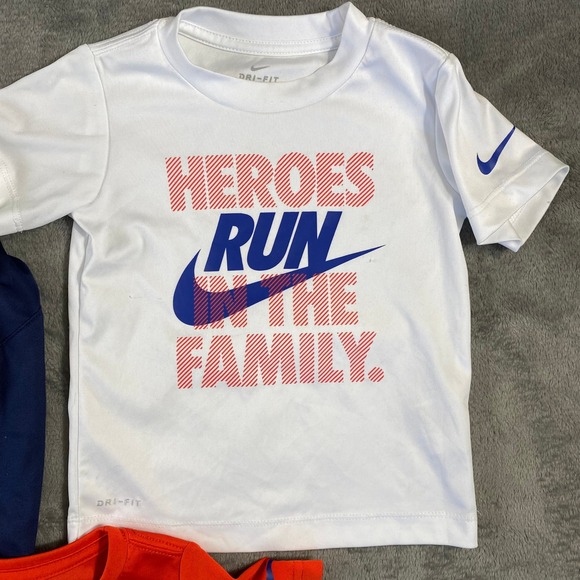 SOLD-Nike Dri-FIT 3T Toddler‎ Boys Activewear Set Jacket & Shirts Red White Blue - Picture 3 of 9